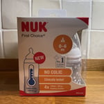 4x NUK First Choice Baby Feeding Bottle 0-6 Months Temperature Control 150ml NEW
