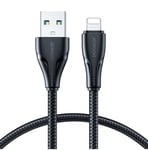 Joyroom-kabel USB - Lightning 2,4A 0,25 m svart (S-UL012A11)