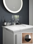 Clear Glass Bathroom Splashback Chrome Caps Backsplash Wall Panel 250x600x4mm