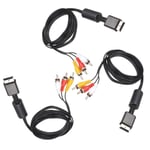 Multi Out 3 RCA Flat Video/Audio Cable AV Cord For Sony Playstation PS PS2 PS3