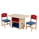 KidKraft KidKraft® Pöytä ja kaksi tuolia, tähti, puunvärinen/punainen/sininen