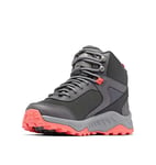 Columbia Women's Trailstorm Ascend Mid WP waterproof mid rise hiking boots, Grey (Dark Grey x Red Coral), 3.5 UK