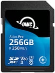 OWC Atlas Pro SDXC UHS-II V60 Media Card, Carte mémoire économique et de qualité supérieure pour Les Photos Les Plus courantes et Les utilisations de Capture vidéo jusqu'à 4K - 256 Go