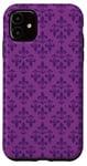 Coque pour iPhone 11 Fleur de lys violet motif floral fleur de lys