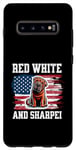 Coque pour Galaxy S10+ Funny Sharpei Red White et Sharpei, 4 juillet