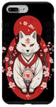 Coque pour iPhone 7 Plus/8 Plus Esprit de renard japonais Fleurs de cerisier Aesthetic