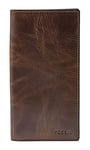 Fossil Portemonnaie pour homme Derrick, 100% cuir Bifold Dark brun L : 8,9 cm, W : 1,3 cm, H : 17,1 cm ML3683201