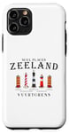 Coque pour iPhone 11 Pro Zélande, côte de la mer du Nord Pays-Bas, phares dessin