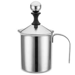 Cafetière à pression manuelle en acier inoxydable AIHONTAI - couleur argent - pichet à lait - 101m1-500ml