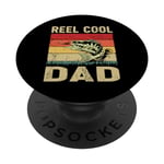 Reel Cool Dad Perch Fish Fishing Angler Bass Fish Predator PopSockets Swappable PopGrip
