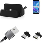 Docking Station for Asus ZenFone Max (M1) SD430 + USB-Typ C und Micro-USB Connec