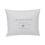 Hotel Embroidery White/Lt Beige Pillowcase 50x60 cm, Lexington