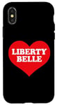 Coque pour iPhone X/XS J'aime Liberty Belle, j'aime Liberty Belle Custom