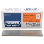 Draper 25mm x 5000 18G Brad Nails for Stapler Nailer 21034 & 83659 - 59825