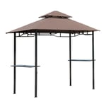 Outdoor Double-tier BBQ Gazebo Shelter Grill Canopy Barbecue Tent