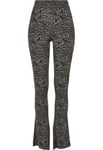 Urban Classics Zebra boot cut leggings dam (Grå/svart,M)