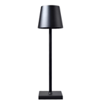 Uppladdningsbar LED bordslampa Inomhus/utomhus - Svart, IP54 utomhus bordslampa, touch dimbar - Dimbar : Dimbar, Farve : Svart