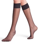 FALKE Women's Pure Matt 20 DEN W KH Sheer Plain 1 Pair Knee-High Socks, Black (Black 3009), 2.5-5