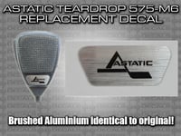 ASTATIC 575-M6 TEARDROP cb radio mic microphone Decal Sticker self adhesive V3