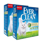 Naturally - Kattesand 10 L x 2 - Katt - Kattesand & kattestrø - Klumpdannende kattesand - Ever Clean