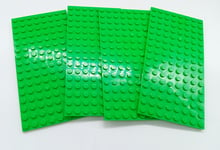 LEGO 8x16 BRIGHT GREEN x 4 Base Plate  8x16 STUDS (PINS)  Brand New