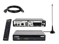 Comag SL65T2 Récepteur DVB-T2, Freenet TV (chaîne privée en HD), PVR Ready, Full HD 1080p, HDMI, péritel, Lecteur multimédia, USB 2.0, Compatible 12 V, câble HDMI de 2 m et antenne DVB-T2
