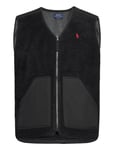 Wind-Blocking Hybrid Vest Tops Sweat-shirts & Hoodies Fleeces & Midlayers Black Polo Ralph Lauren