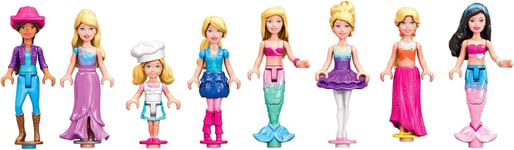 8 x Mega Bloks Barbie Mini figures Sets Collection Sets of 8 pack.