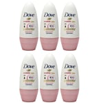 Dove invisible Care Anti-perspirant Roll On Water Lilly & Rose Scent 50ML x 6