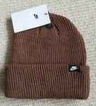 NIKE Soft Knit Clay Brown Fishermans BEANIE HAT Toque Skateboard DV5435-259