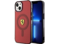Ferrari FEHMP14SUKRR iPhone 14 6,1 röd/röd hård väska transparent Magsafe