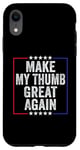 Coque pour iPhone XR Make My Thumb Great Again - Récupération chirurgicale de la douleur au pouce cassé