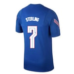 2020-2021 England Training Football Soccer T-Shirt (Blue) (Raheem Sterling 7)