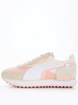 Puma Future Rider Displaced Trainers - Pink, Pink, Size 3, Women