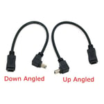 Down Angled Câble adaptateur Mini USB coudé , Extension mâle-femelle à 5 broches, câble court 0.2m 20cm Nipseyteko