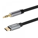 USB-C to 3.5mm Jack Aux Headphone Car Stereo Audio Cable Adapter - 1m