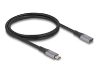 Delock - Usb-Förlängningskabel - 24 Pin Usb-C (Hane) Till 24 Pin Usb-C (Hona) - Usb 2.0 / Usb 3.2 / Usb4 / Thunderbolt 3 - 48 V - 5 A - 1 M - Upp Till 40 Gbps Dataöverföringshastighet, Stöd För Power Delivery 3,1, Stöd För Strömleverans På Upp Till