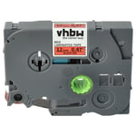 vhbw 1x Ruban compatible avec Brother PT D600, D600VP, E110, D450VP, E100B, E105, E100, E100VP imprimante d'étiquettes 12mm Noir sur Rouge