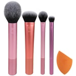 REAL TECHNIQUES,5 Count (Pack of 1) Everyday Essentials Makeup Brush Complete