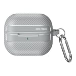 Samsung Galaxy Buds3 / Buds3 Pro Hörlursfodral med Krok - Ljusgrå