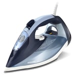 Philips Azur Steam Iron 7000 Series 2800W, 50g/min Steam, 250g Steam Boost- Blue