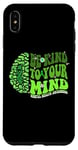 Coque pour iPhone XS Max Be kind To Your Mind Green Ribbon Brain Retro Groovy Woman