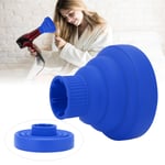(Blue)Collapsible Hair Dryer Diffuser Travel Folding Hair Blow Dryer LLV