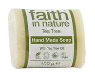 Faith in Nature Tea Tree Pure Vegetable Soap 100g (Pack of 6)