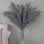 IC Stora Pampas Gräs Grå Faux 5 stjälkar Extra Fluffig Faux 70cm Flow