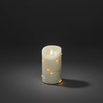 Konstsmide Christmas LED-vahakynttilä creme, valoväri meripihka, K 13cm