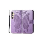 Samsung Galaxy S24 violetti perhonen suojakotelo