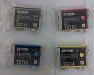 Epson Original T0715 Ink Cartridges  T0711 T0712 T0713 T0714 C13T07154510 No Box