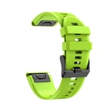 Eariy silicone quick-release wristband, compatible with Garmin Fenix 6X / Fenix 6X Pro, wear resistance and deformation resistance, suitable for all occasions., Green