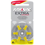 Tech of sweden Rayovac Extra Advanced Act 10 Gul, 6-pack Silver One Size